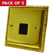 Georgian Brass Master Phone Socket - Pack of 5