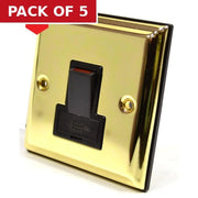 Victorian Brass Switched Fuse Spur - Pack of 5