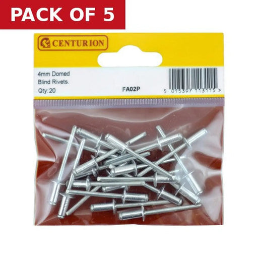 Domed Blind Rivets, 4mm x 10.3mm - Pack of 5