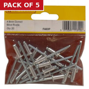 Domed Blind Rivets, 4.8mm x 12.6mm - Pack of 5