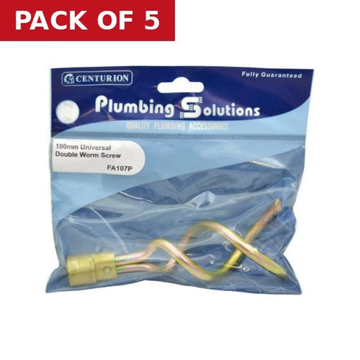 50mm Universal Double Worm Screw - Pack of 5