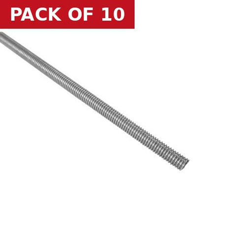 M8 x 1m ZP Studding - Pack of 10