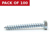 M6 x 50mm ZP Coach Screws   (100)
