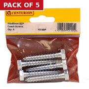 M8 x 50mm ZP Coach Screws  (Pack of 5)