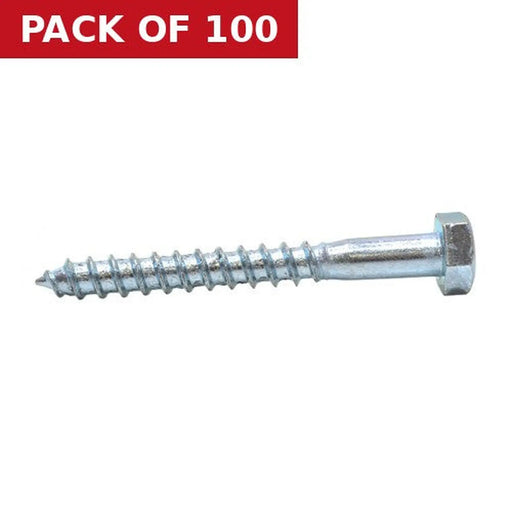 M8 x 70mm ZP Coach Screws   (100)