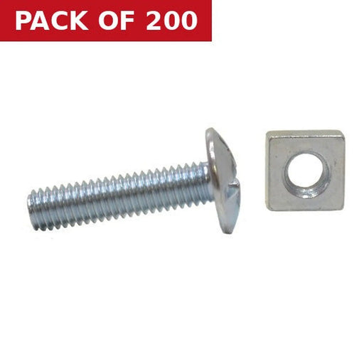 M6 x 25mm ZP Roofing Bolts   (200)