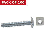 M6 x 40mm ZP Roofing Bolts   (100)