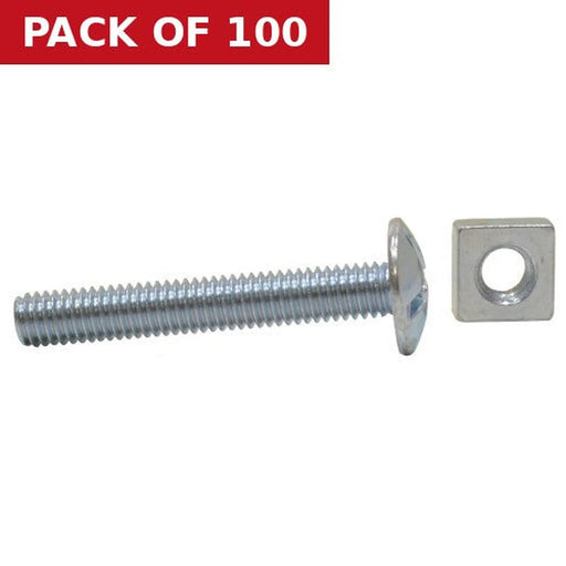 M6 x 40mm ZP Roofing Bolts   (100)