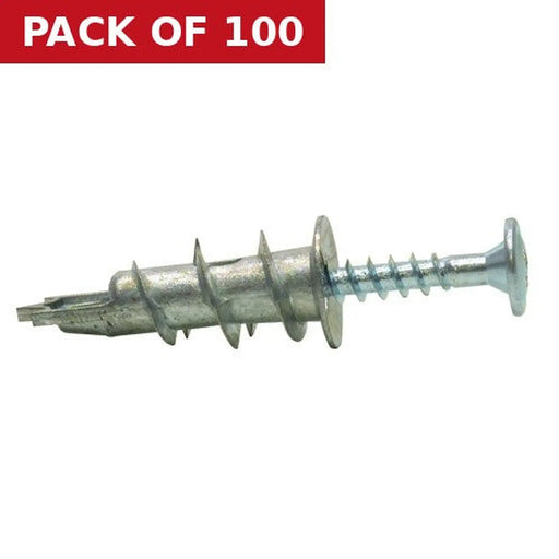 35mm Metal Plasterboard Speed Plugs  (100)