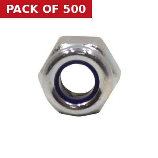 M4 ZP Nylon Locking Nuts  (500)