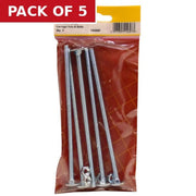 M6 x 150mm ZP Small Carriage Bolts & Nuts  (Pack of 5)
