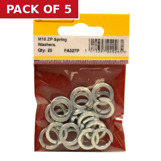 M10 ZP Spring Washer (Pack of 20) - Pack of 5