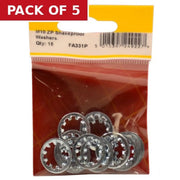 M10 ZP Shakeproof Washer (Pack of 15) - Pack of 5
