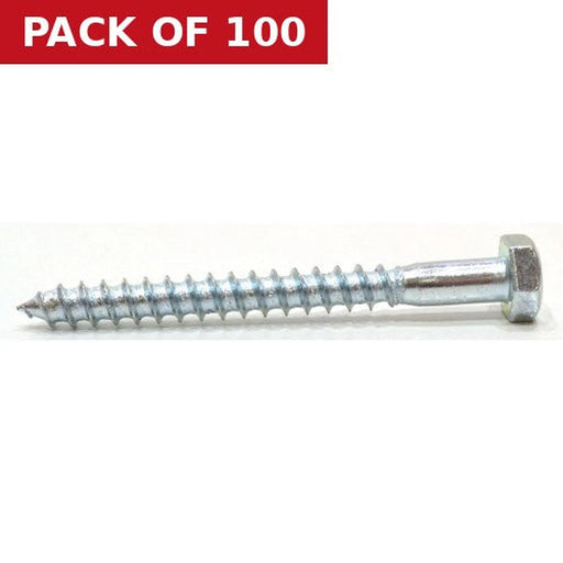 M6 x 60mm ZP Coach Screws   (100)