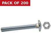 M8 x 65mm ZP Small Carriage Bolts & Nuts  (200)