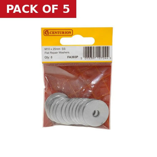 M10 SS Flat Washers (Pack of 8) - Pack of 5