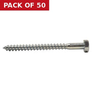 M10 x 120mm ZP Coach Screws - Pack of 50
