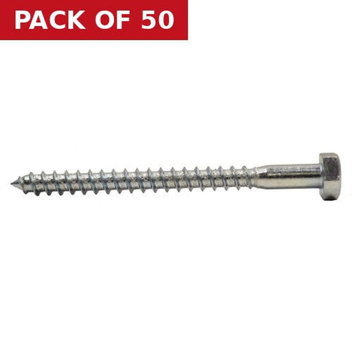 M10 x 120mm ZP Coach Screws - Pack of 50