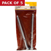 M10 x 150mm ZP Coach Screws (Pack of 2) - Pack of 5