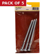 M8 x 120mm ZP Coach Screws (Pack of 3) - Pack of 5