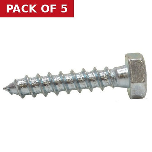 M10 x 80mm ZP Coach Screws (Packs of 3) - Pack of 5