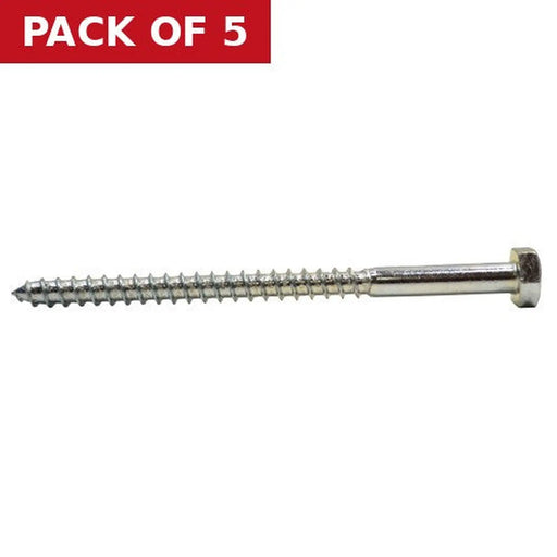 M12 x 150mm ZP Coach Screws (Packs of 1) - Pack of 5