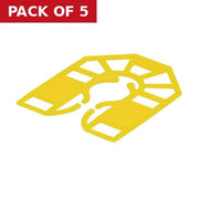 1mm x 43mm x 55mm Yellow Small 'U' Shim (Pack of 25) - Pack of 5