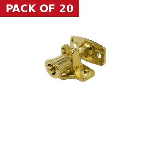 Brighton Sash Window Fastener, Electro Brassed, 60mm - Pack of 20