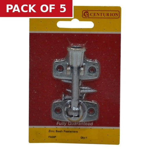 58mm ZP Die Cast Sash Window Fastener Screw Type - Pack of 5