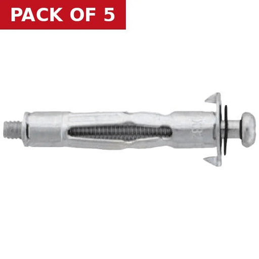 M5 x 37 (45mm Screw) ZP Blind Screw Anchors  (Pack of 4) - Pack of 5