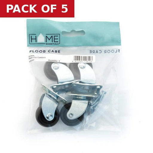 31mm Plate Fix Castors (Pack of 4) - Pack of 5