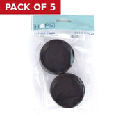 60mm Brown Castor Cups (Pack of 4) - Pack of 5