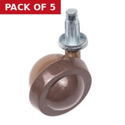 45mm Furniture Peg Fix Castors - Pack of 5