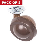 45mm Furniture Plate Fix Castors - Pack of 5