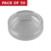 45mm Clear Medium Castor Cups - Pack of 50