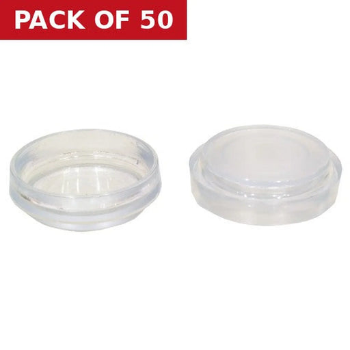 60mm Clear Castor Cups - Pack of 50