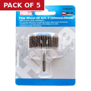 Hilka Flap Wheel 60 Grit (50mm) x 20mm - Pack of 5
