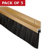 Warmseal Brush Threshold Strip, Gold Effect, 914mm - Pack of 5