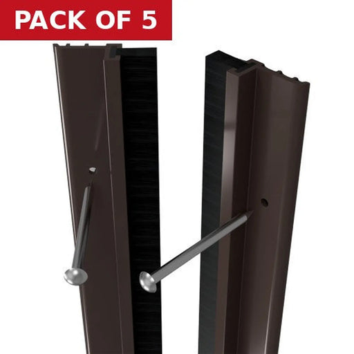 Warmseal,Brush Seal, Long set, Brown, 2 x 2.057m & 1 x 914mm - Pack of 5