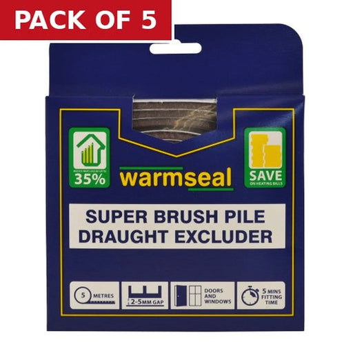 Warmseal Super Brush Pile, Brown, 5m - Pack of 5