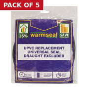 Warmseal uPVC Universal Seal, Black, 6m - Pack of 5