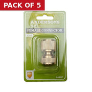Brass Female Quick Fix Connector, 1/2" BSP - Pack of 5