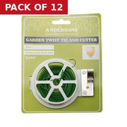 Garden Twist Tie, Green, 30m - Pack of 12