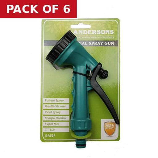 5 Dial Plastic Spray Gun, 1/2" BSP - Pack of 6