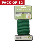 Garden Sponge Twist Tie, Green, 4mm x 5m - Pack of 12