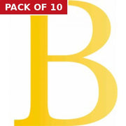 51mm Gold Traditional Oldstyle Font Vinyl Letter B - Pack of 10