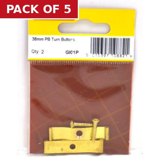 38mm PB Turn Buttons (Pack of 2) - Pack of 5