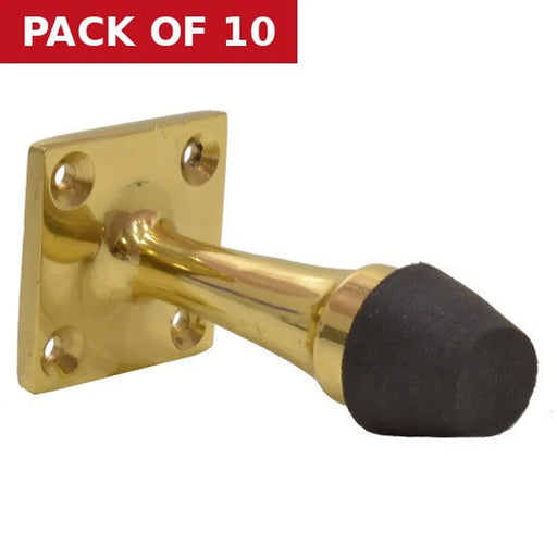 70mm (2 3/4") PB Square Base Projection Door Stop - Pack of 10