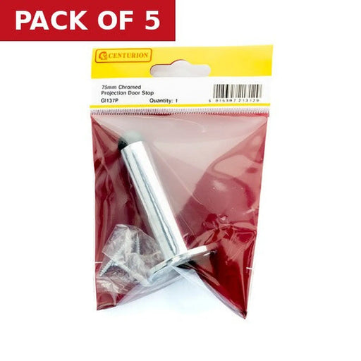 75mm (3") CP Projection Door Stop - Pack of 5