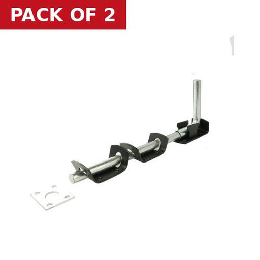 Garage Door Bolts, Epoxy Black, 300mm - Pack of 2